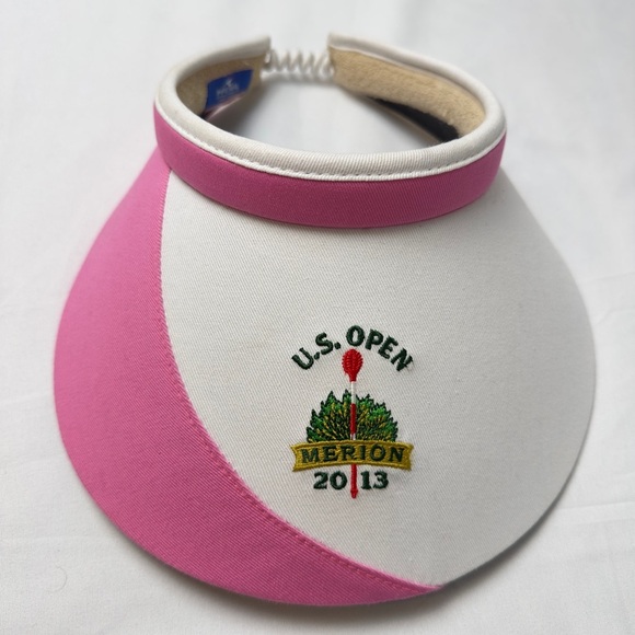 2013 ⛳️⛳️ Women’s Pink and White U.S. Open Visor - Picture 1 of 1